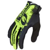 O'NEAL MX-MTB, DH FR, fiets- en motorcross-handschoenen, duurzame, flexibele materialen, geventileerde handtop, Matrix Glove Shocker V.23, volwassenen, zwart, neon-geel, maat L