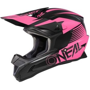 O'NEAL Motorcrosshelm | MX Enduro | ABS-schaal, confort-binnenvoering, ventilatieopeningen voor optimale ventilatie & koeling | 1SRS Helmet Stream V.23 | volwassenen | zwart roze | maat XXL (63/64 cm)