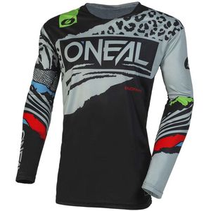 O'NEAL - Mayhem Youth Jersey HEXX V.23 - Motorcrossshirt - Zwart/Grijs - Lange Mouwen