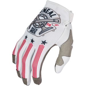 O'NEAL Motorcross- en fietshandschoenen MX MTB DH FR | Duurzame en flexibele materialen, geventileerde bovenhand | Mayhem Glove zuiger V.23 | volwassenen | wit zwart rood | maat L