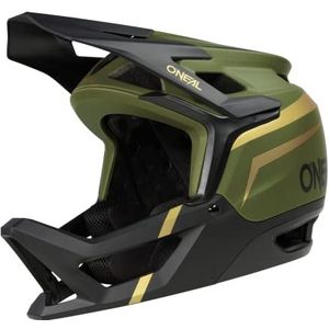 O'NEAL | MTB helm | Enduro MTB DH FR | Veiligheidsnorm EN1078, ventilatieopeningen vergemakkelijken het ademen, IPX® ACells | Overgangshelm FLASH V.23 | Volwassenen | Olijfzwart | M