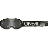 o neal b 10 solid black clear goggle