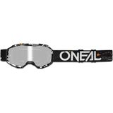 Crossbril Kinderen O'Neal B-10 Attack Zwart-Wit-Zilver Spiegel