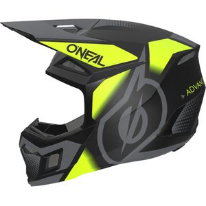 Oneal 3SRS Vision Offroadhelm - Zwart / Neon Geel / Grijs - Polycarbonaat