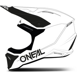O'NEAL Motocross Helm 1SRS Solid, Weiß, S, 0634-1