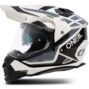 ONeal Sierra R, enduro helm, Wit/Zwart/Grijs, L