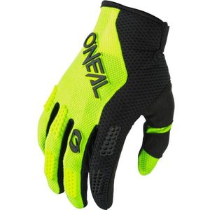 o neal element racewear lange handschoenen zwart fluorescerend geel