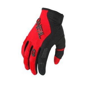 o neal element racewear lange handschoenen zwart rood
