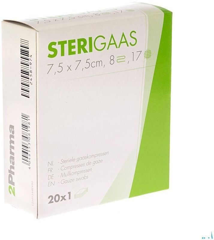 Gaaskompressen - Wit - 100% Katoen - 8 Lagen - Individueel Verpakt