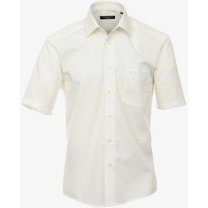 CASA MODA - Comfort Fit Overhemd - Beige - Korte Mouw - Strijkvrij