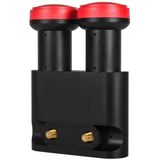 MegaSat Diavolo Twin LNB monoblock Aantal gebruikers: 2 Feed-opname: 40 mm vergulden aansluiting, Weerbestendig Zwart,