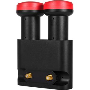 MegaSat Diavolo Twin LNB monoblock Aantal gebruikers: 2 Feed-opname: 40 mm vergulden aansluiting, Weerbestendig Zwart, Rood