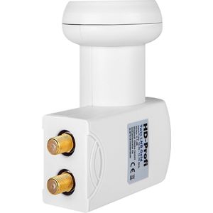 MegaSat HD-Profi Twin LNB Aantal gebruikers: 2 Feed-opname: 40 mm vergulden aansluiting, Weerbestendig Wit