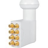 MegaSat HD-Profi Octo-LNB Aantal gebruikers: 8 Feed-opname: 40 mm vergulden aansluiting, Weerbestendig Wit