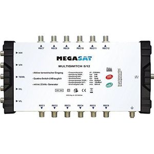 MegaSat 0600205 multischakelaar 5/12 Profiline Zilver