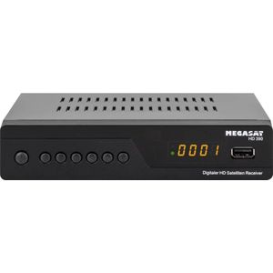 Megasat HD 390 - Satelliet TV ontvanger (DVB-S2, DVB-S), TV-ontvanger, Zwart