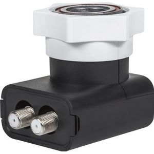 Megasat Dubbele LNB voor vlakke antenne Profi-Line (Dubbele LNB), LNB, Zwart, Wit