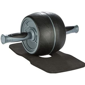 Ultrasport Premium Ab Trainer AB, buikspiertrainer voor thuisgebruik, voor trainen buikspieren, rug en schouders, roller bovenlichaam met rubberen handgrepen, praktische sportuitrusting, Zwart