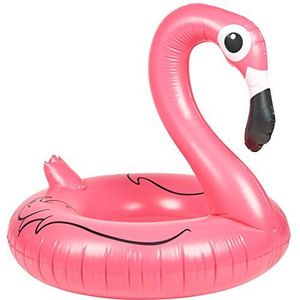 Ultrakidz Enorme zwemring ""Flamingo"", zwemkussen, XXL drijvend speelgoed, diameter ca. 106 cm, voor zwembad, strand of zwembad, van stevig PVC, geschikt vanaf 6 jaar, opblaasbaar
