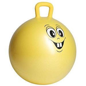 Ultrasport springbal, met handvat en lachend gezicht, rubberen bal, leuke bal, springbal voor binnen en buiten van rubber, voor volwassenen en kinderen