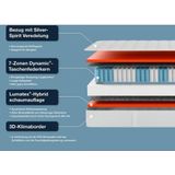 Hn8 Schlafsysteme Boxspringmatratze "Dynamic TFK, innovativer Lumatex-Hybridschaum", 25 cm hoch, Raumgewicht: 40 kg/m³, 500 Federn, (1 St.), in 90x200 cm, 140x200 cm und vielen weiteren Größen erhältlich