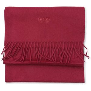 Hugo Boss, Donkerrode Cashmere Sjaal Rood, unisex, Maat:ONE Size