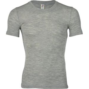 Engel Natur - Heren T-shirt - Grijs - 30% Zijde, 70% Bio Merinowol, GOTS Gecertificeerd