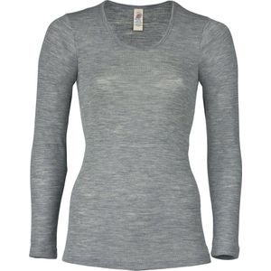 Engel Natur Dames Shirt Lange Mouw Zijde Merino Wol GOTS - wolgrijs ()