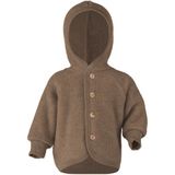 Engel - Kinder Kapuzenjacke - Wollen Vest - Bruin - 100% Wol