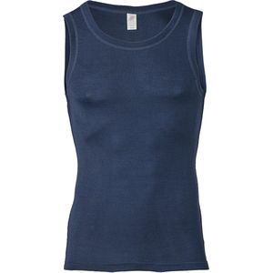 Engel Natur - Heren Hemd - Navy Blauw - 30% Zijde, 70% Bio Merino Wol - GOTS Gecertificeerd