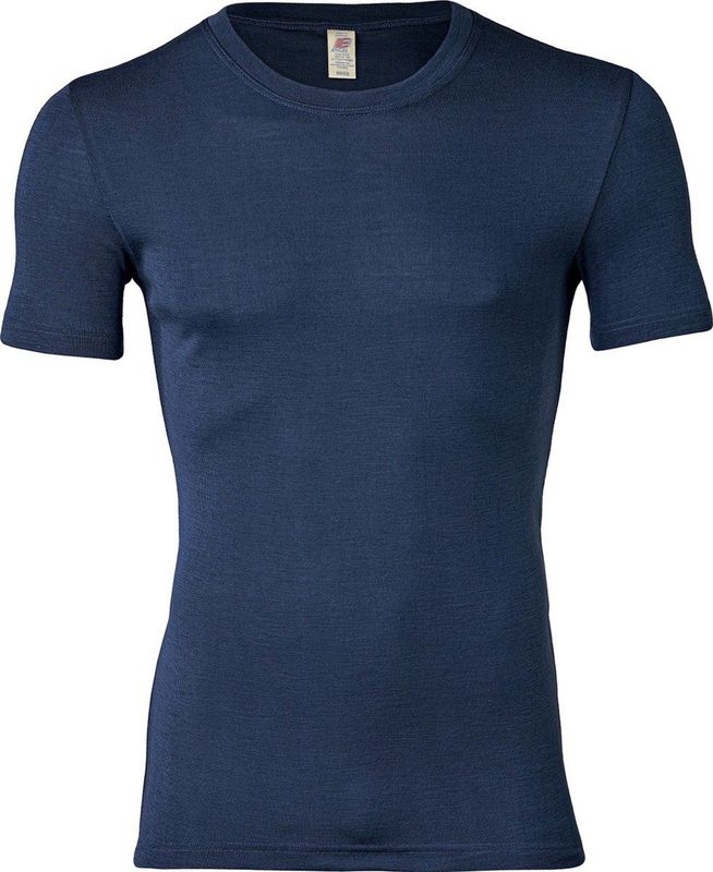 Engel Natur Heren T-shirt Zijde - Bio Merino Wol GOTS Navy blauw (M)