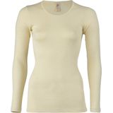 Dames Shirt Merino Wol - Lange Mouw - Longsleeve - Engel Natur - IVN Best Gecertificeerd - Gebroken Wit - 38/40 Medium