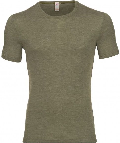 Engel - Shirt S/S - Merino Ondergoed - Olijfgroen - 70% Wol, 30% Zijde
