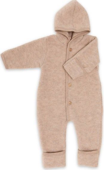 Engel - Baby Overall - Beige - 100% Wol - Capuchon