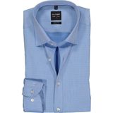 OLYMP - Level 5 Overhemd - Blauw - Katoen - Strijkvriendelijk