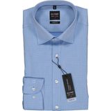 OLYMP - Level 5 Overhemd - Blauw - Katoen - Strijkvriendelijk