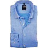OLYMP - Level 5 Overhemd - Blauw - Katoen - Strijkvriendelijk