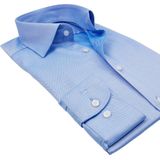 OLYMP - Level 5 Overhemd - Blauw - Katoen - Strijkvriendelijk