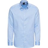 OLYMP - Level 5 Overhemd - Blauw - Katoen - Strijkvriendelijk