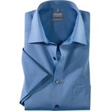 OLYMP - Luxor - Overhemd - Midden Blauw - Korte Mouw - Strijkvrij