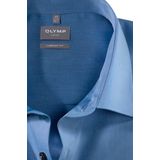 OLYMP - Luxor - Overhemd - Midden Blauw - Korte Mouw - Strijkvrij