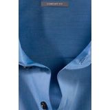 OLYMP - Luxor - Overhemd - Midden Blauw - Korte Mouw - Strijkvrij