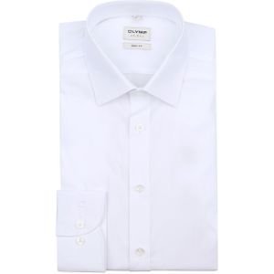 OLYMP - Level 5 - Overhemd - Wit - Strijkvriendelijk - Boordmaat: 44