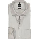 OLYMP - Grijs Effen Overhemd - 100% Katoen - Kent Kraag - Lange Mouwen