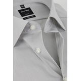 OLYMP - Grijs Effen Overhemd - 100% Katoen - Kent Kraag - Lange Mouwen