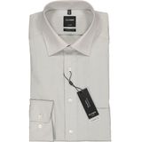 OLYMP - Grijs Effen Overhemd - 100% Katoen - Kent Kraag - Lange Mouwen