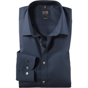 OLYMP - Business Hemd - Effen - Nachtblauw - Lange Mouwen - Body Fit