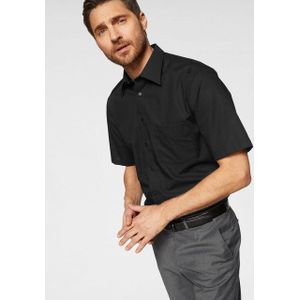 OLYMP Luxor comfort fit overhemd, korte mouwen, zwart