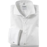 OLYMP - Effen Overhemd - Beige - 97% Katoen - Haifisch Kraag