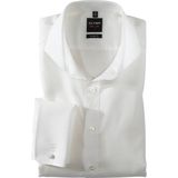 OLYMP - Effen Overhemd - Beige - 97% Katoen - Haifisch Kraag